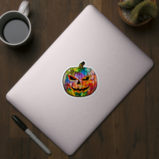 Rainbow Jack O Lantern #2 by Leaky Pen Productions